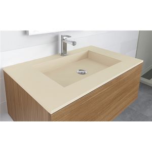 Einbauwaschbecken / rechteckig / Verbundwerkstoff / modern