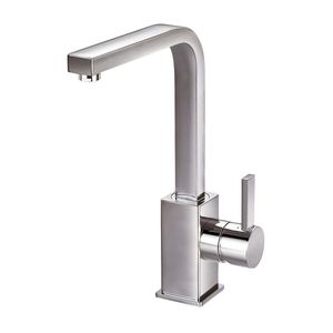 Einhebelmischer für Waschtisch / aus verchromtem Messing / für Badezimmer / 1-Loch