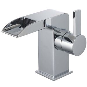 Einhebelmischer für Waschtisch / aus verchromtem Messing / für Badezimmer / 1-Loch