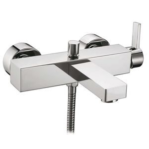 Einhebelmischer für Duschen / für Badewanne / wandmontiert / aus verchromtem Messing