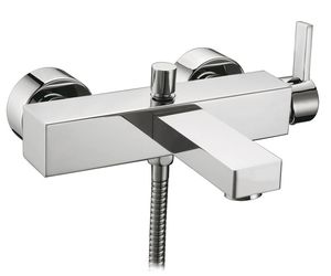 Einhebelmischer für Duschen / für Badewanne / wandmontiert / aus verchromtem Messing