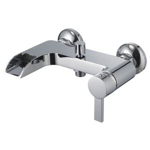Einhebelmischer für Duschen / für Badewanne / wandmontiert / aus verchromtem Messing