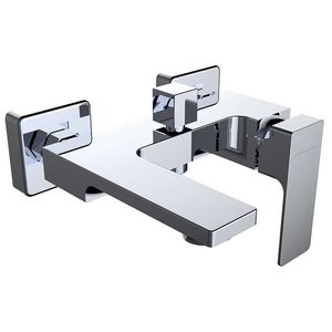 Einhebelmischer für Duschen / für Badewanne / wandmontiert / aus verchromtem Messing