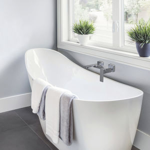 Einhebelmischer für Badewanne / wandmontiert / aus verchromtem Messing / für Badezimmer
