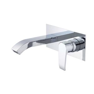 Einhebelmischer für Waschtisch / Einbau / aus verchromtem Messing / für Badezimmer