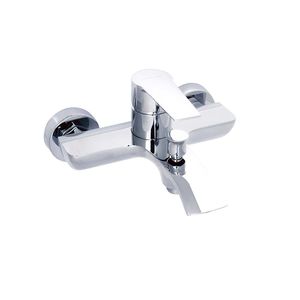 Einhebelmischer für Duschen / für Badewanne / wandmontiert / aus verchromtem Messing