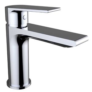 Einhebelmischer für Waschtisch / aus verchromtem Messing / für Badezimmer / 1-Loch