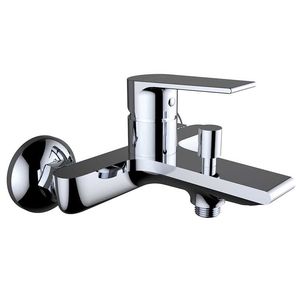 Einhebelmischer für Duschen / für Badewanne / wandmontiert / aus verchromtem Messing