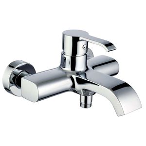 Einhebelmischer für Duschen / für Badewanne / wandmontiert / aus verchromtem Messing