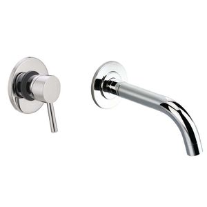 Einhebelmischer für Waschtisch / Einbau / aus verchromtem Messing / für Badezimmer