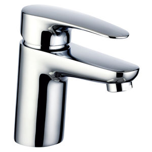 Einhebelmischer für Waschtisch / aus verchromtem Messing / für Badezimmer / 1-Loch
