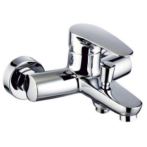 Einhebelmischer für Duschen / für Badewanne / wandmontiert / aus verchromtem Messing