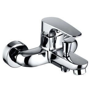 Einhebelmischer für Duschen / für Badewanne / wandmontiert / aus verchromtem Messing