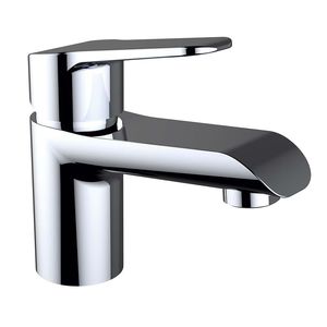 Einhebelmischer für Waschtisch / aus verchromtem Messing / für Badezimmer / 1-Loch