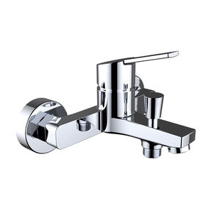Einhebelmischer für Badewanne / wandmontiert / aus verchromtem Messing / für Badezimmer
