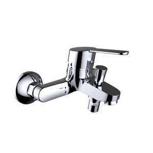 Einhebelmischer für Duschen / für Badewanne / wandmontiert / aus verchromtem Messing