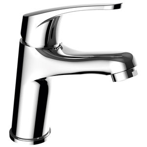 Einhebelmischer für Waschtisch / aus verchromtem Messing / für Badezimmer / 1-Loch