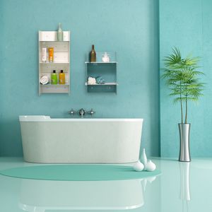 wandmontiertes Regal / modern / Aluminium / für Badezimmer