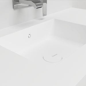 Wand-Waschbecken / rechteckig / aus Corian® / modern
