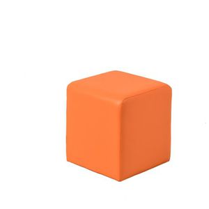 moderner Sitzpuff / Gewebe mit PVC-Beschichtung / quadratisch / für Hotels
