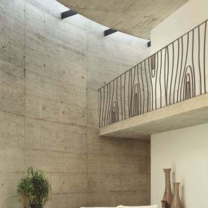 Schmiedeeisen-Geländer / mit Stangen / Außenbereich / für Treppen