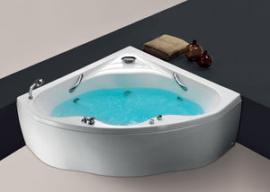 Badewanne für Eckeinbau / aus Methacrylat