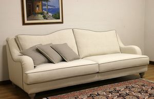 klassisches Sofa / Leder / Stoff / 3 Plätze