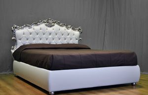 Bett / King Size / Stil / Kopfteil / Bettkasten