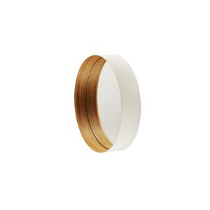 wandmontierter Spiegel / modern / rund / aus Bambus