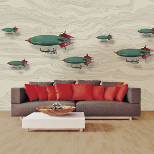 moderne Tapeten / Stoff / Vinyl / Motiv