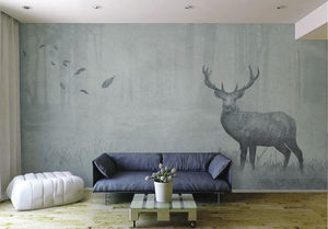 moderne Tapeten / Stoff / Vinyl / mit Naturmotiv