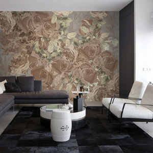 klassische Tapeten / Stoff / Vinyl / Blumenmuster