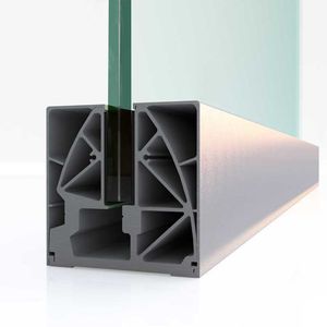 Glasgeländer / Aluminium / Glasplatten / Innenraum