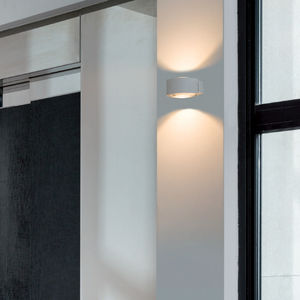 moderne Wandleuchte / Außenbereich / Aluminium / Glas