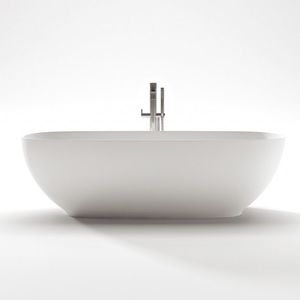 freistehende Badewanne / oval / Verbundwerkstoff