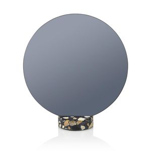 Stell--Spiegel / modern / rund / aus Terrazzo
