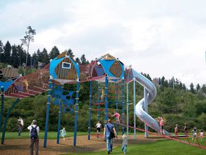 Spielplatzgerät für Spielplätze / Holz / Metall