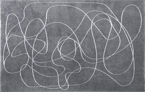 moderner Teppich / Motiv / Wolle / Viskose