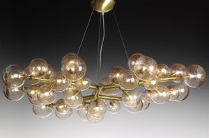 minimalistischer Lüster / geblasenes Glas / aus Muranoglas / LED
