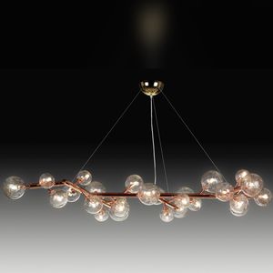 minimalistischer Lüster / aus Muranoglas / LED / handgefertigt