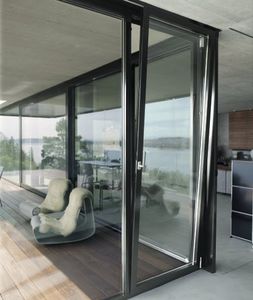 Dreh-Kipp-Fenstertür / Aluminium / Doppelverglasung / wärmeisoliert