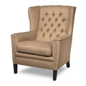 Chesterfield-Sessel / Leder / Holz / Ohren