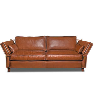 klassisches Sofa / Leder / Contract / für Hotels