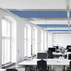 Abgehängte Decke / in Plattenform / Inselform / Dekor