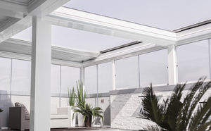 Gleitsystem Abdeckung für Pergola / Sonnenschutz / Metall / Leinen