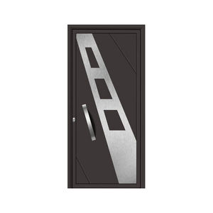 Eingangstür / einflügelig / Aluminium / Edelstahl