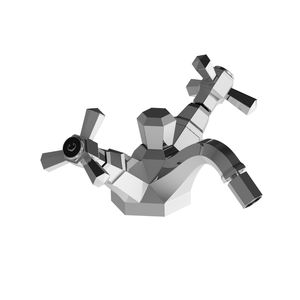 Mischbatterie für Bidet / freistehend / verchromtes Metall / Bronze