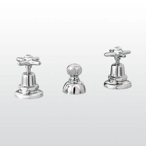 Mischbatterie für Bidet / freistehend / Messing / Nickel