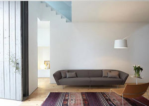 modernes Sofa / für Innenbereich / Holz / Leder