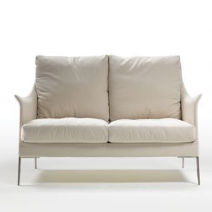 kompaktes Sofa / modern / Stoff / Leder